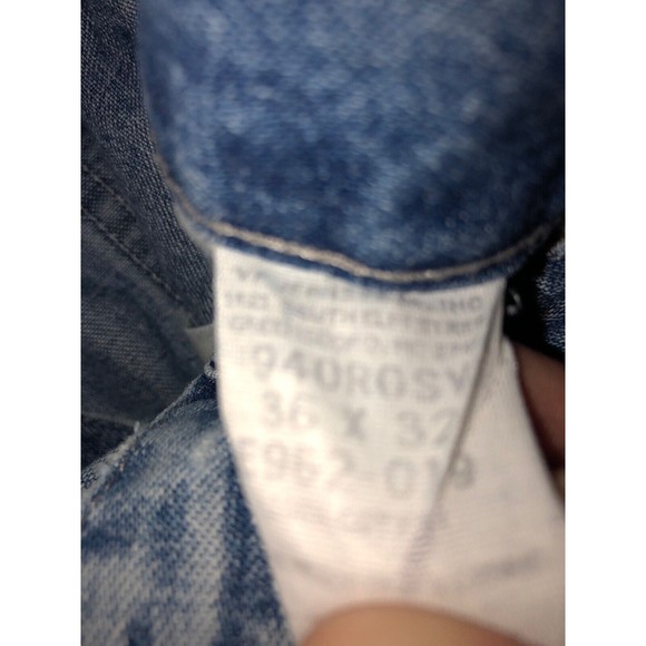 Wranglers originals Jeans 100% Cotton Mens 36x32 94OR0SV Carpenters blue denim - Picture 9 of 12